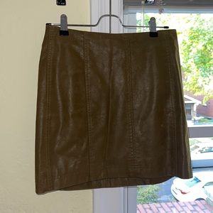 free people olive skirt